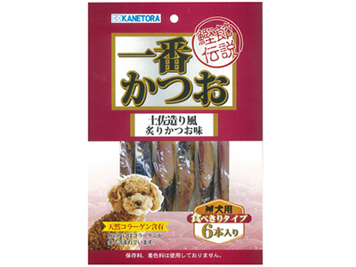 金虎ショップ 鰹節伝説 一番かつお6本入り 土佐造り風炙りかつお味 犬用おやつ 静岡県焼津市の鰹節通販店 かつお節 削り節を販売